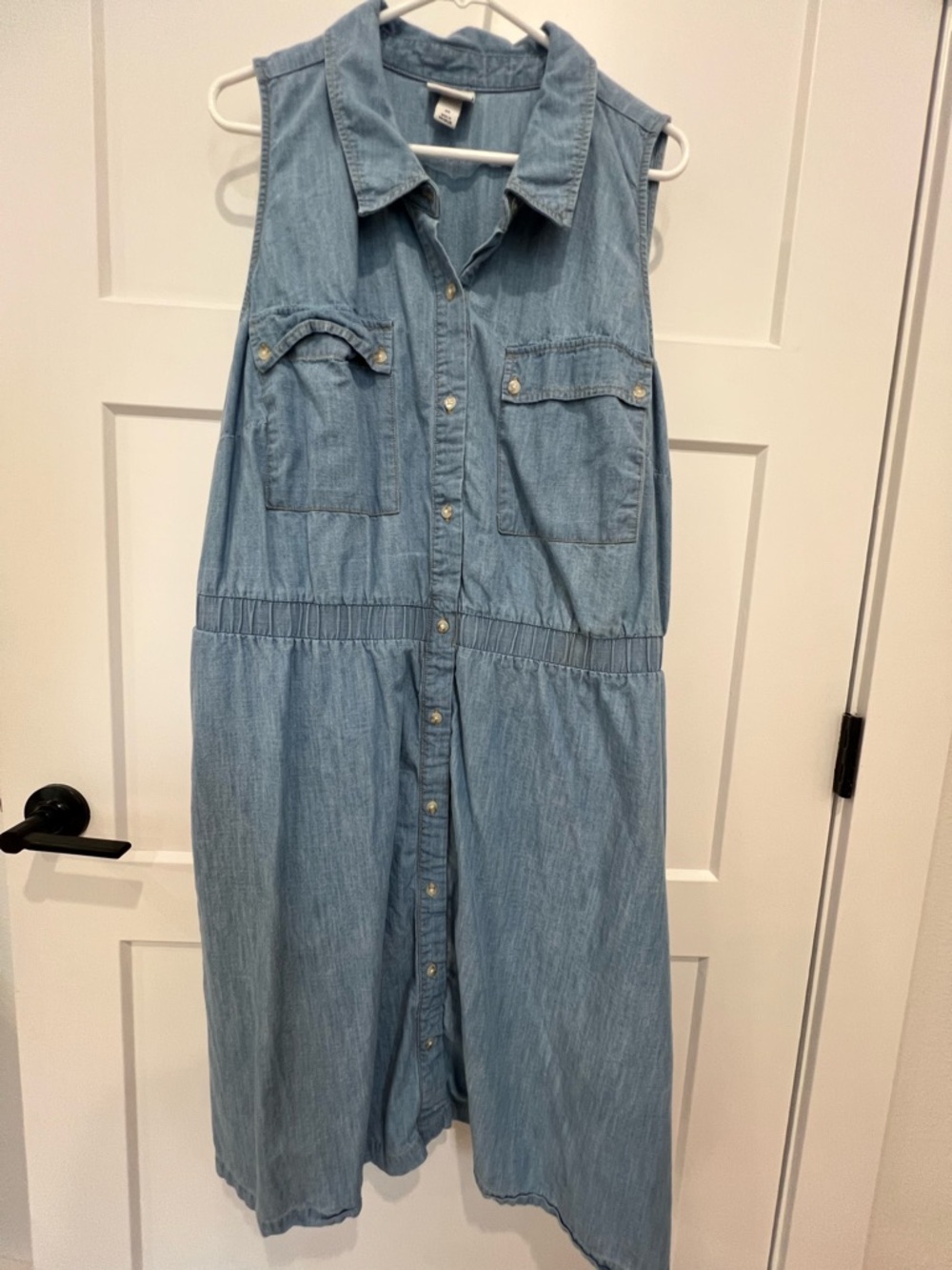 Ava & Viv Light Blue Chambray Shirt Dress